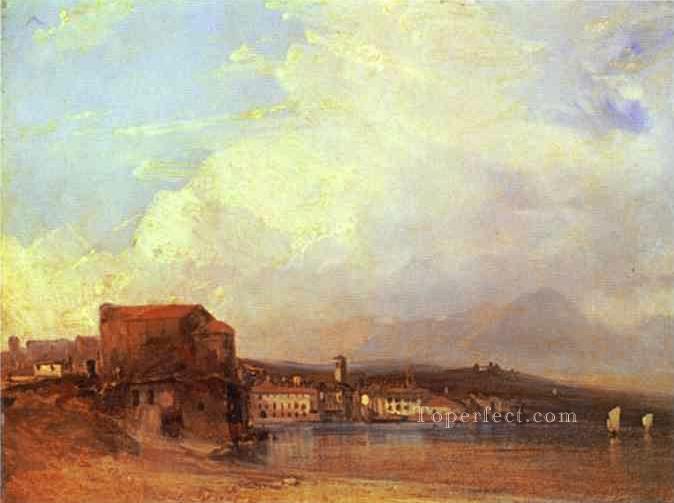 Lake Lugano 1826 Romantic seascape Richard Parkes Bonington Oil Paintings